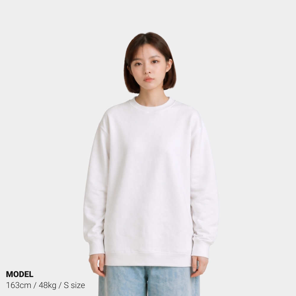 길단 루즈핏 기모 맨투맨