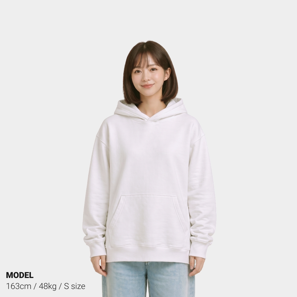 길단 루즈핏 기모 후드