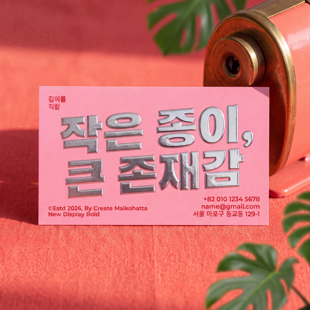 엠보싱 은박 명함