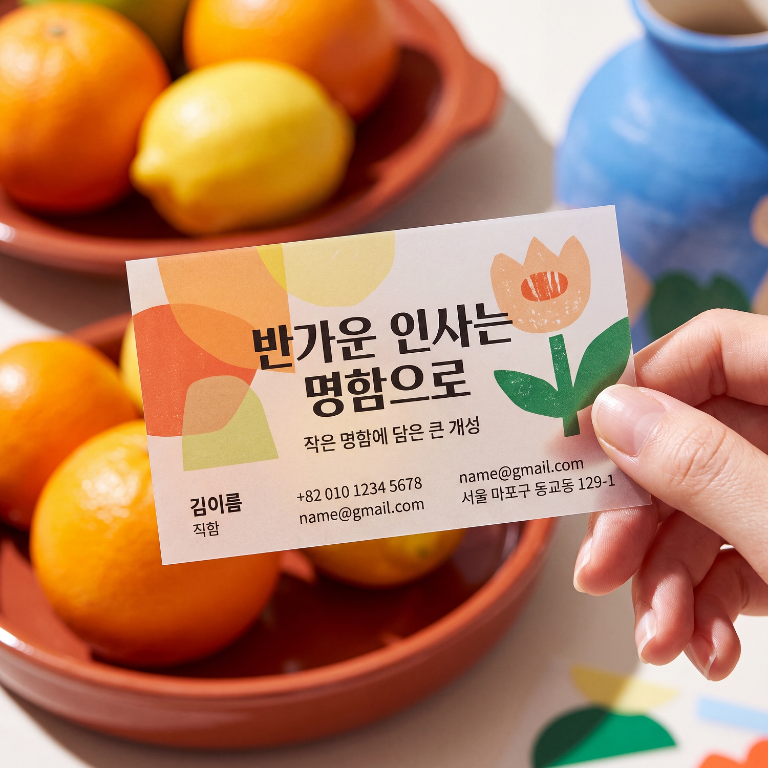 반투명 명함