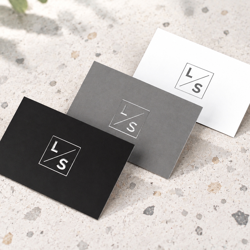 실버 글로시 명함